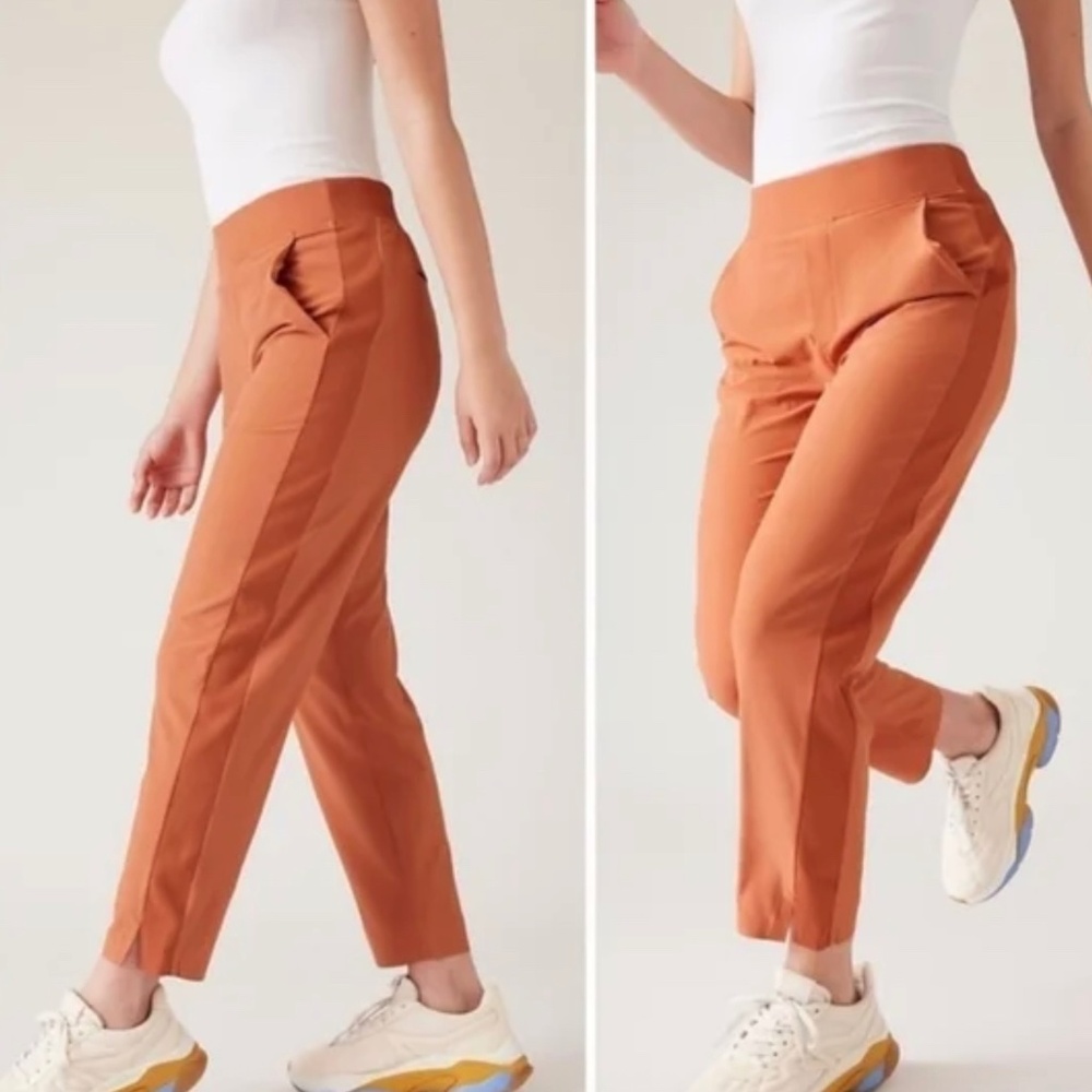 Athleta Brooklyn Pants Size 14 Sunburnt Clay Lightweight Stretch